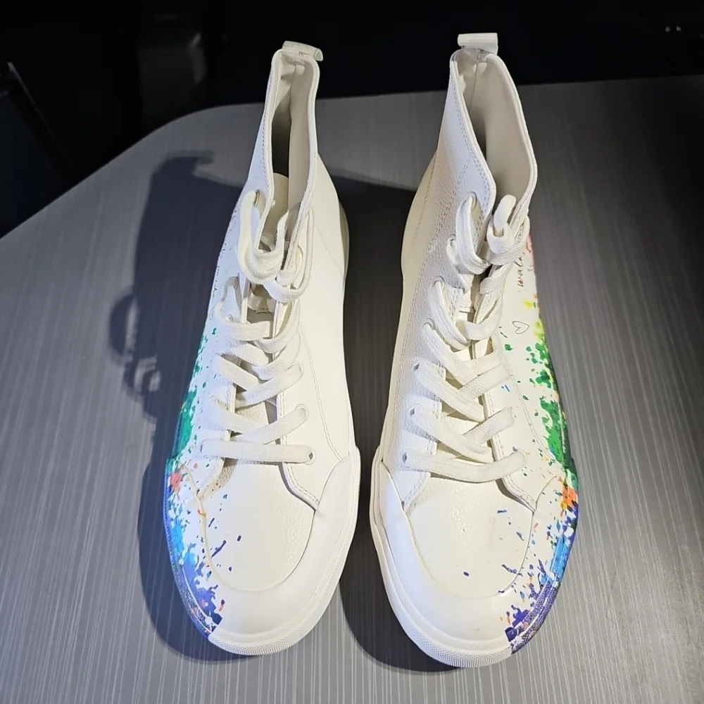 Dolce Vita Brycen‎ Pride White Leather, Women’s 11/ Men's 9, Walk With Pride